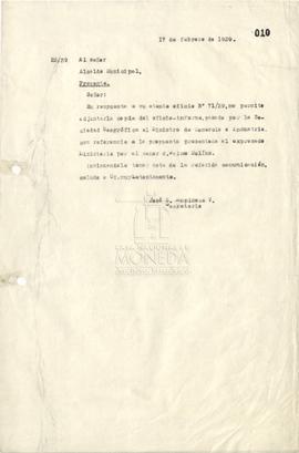 Respuesta de oficio del Ministerio de Comercio e Industria